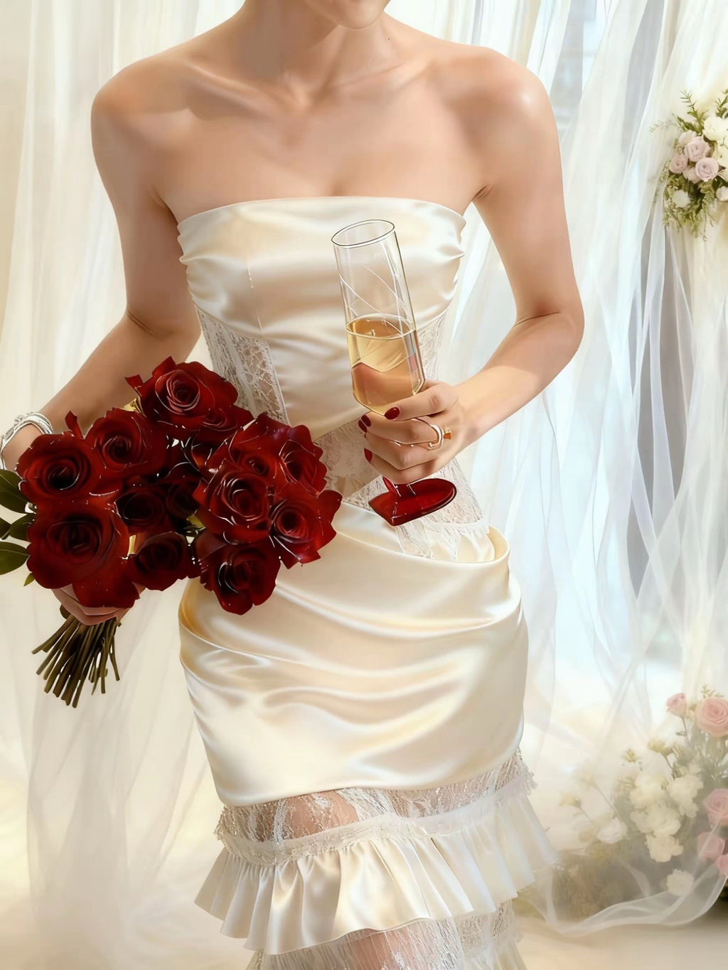 💞 Heart to Heart Glasses (Ring Handle · Heart Base)